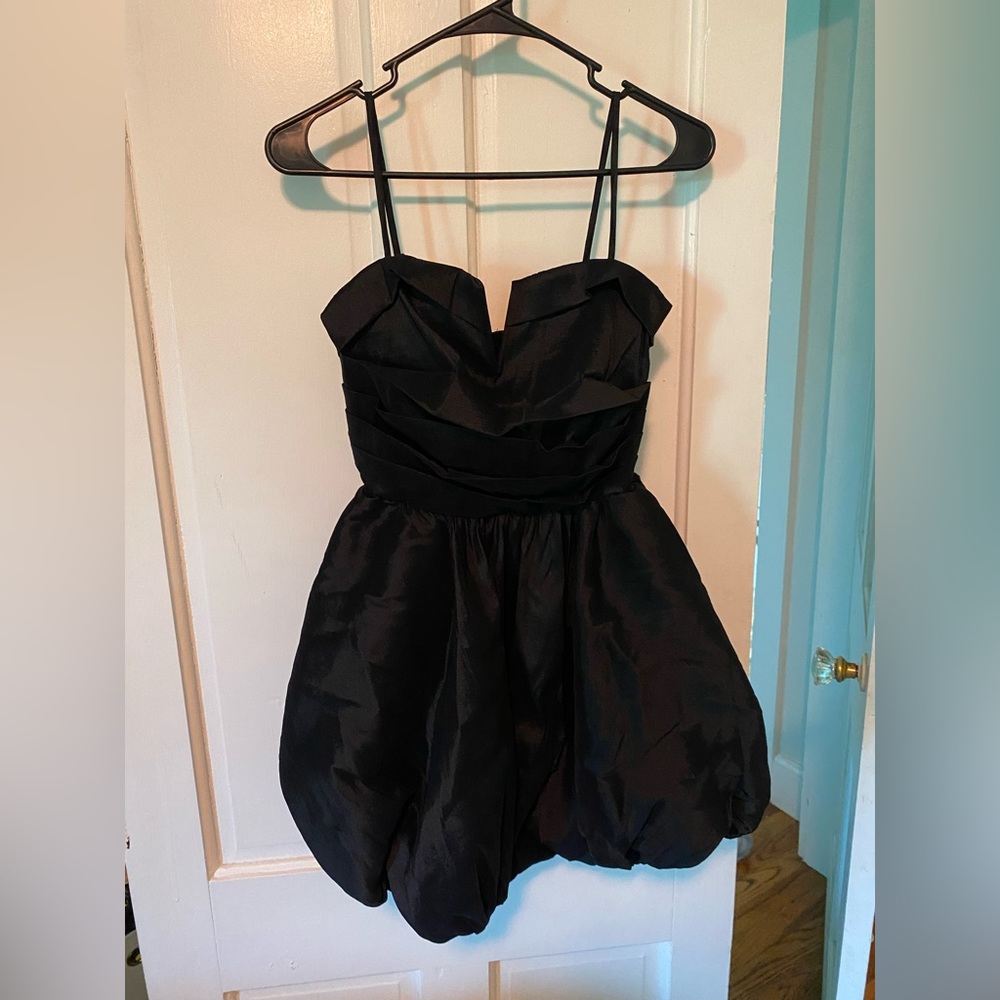 Windsor: black, mini bubble dress
